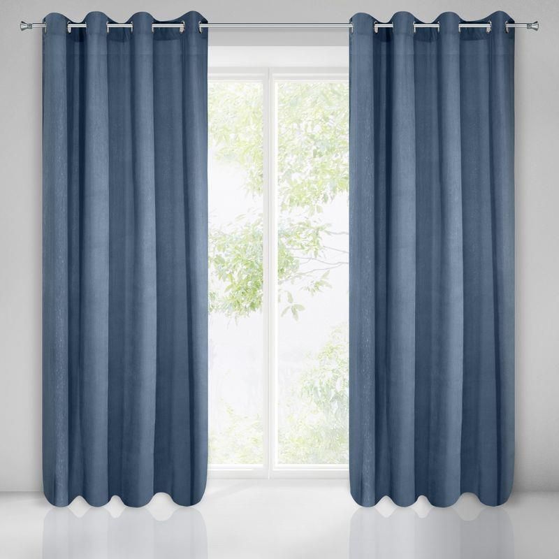 Eurofirany Zasłona gotowa granatowa 140X250 140 x 250 cm