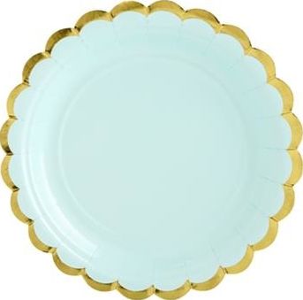 Party Deco talerzyki Yummy,miętowy, 18 cm, 6 sztuk uniwersalne (33390)