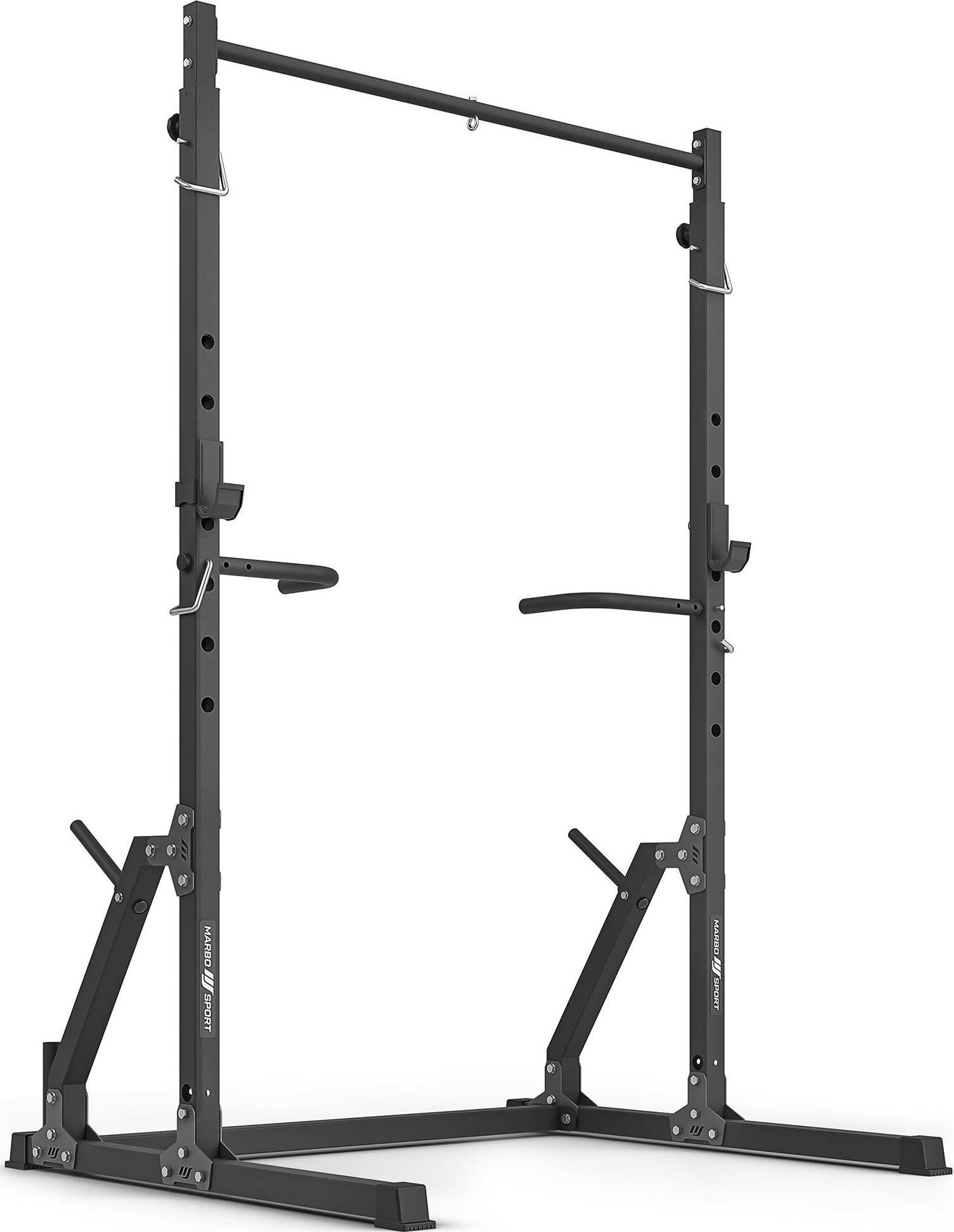 Drążek stacjonarny ze stojakami i poręczami do dipów MS-U116 2.0 - Marbo Sport