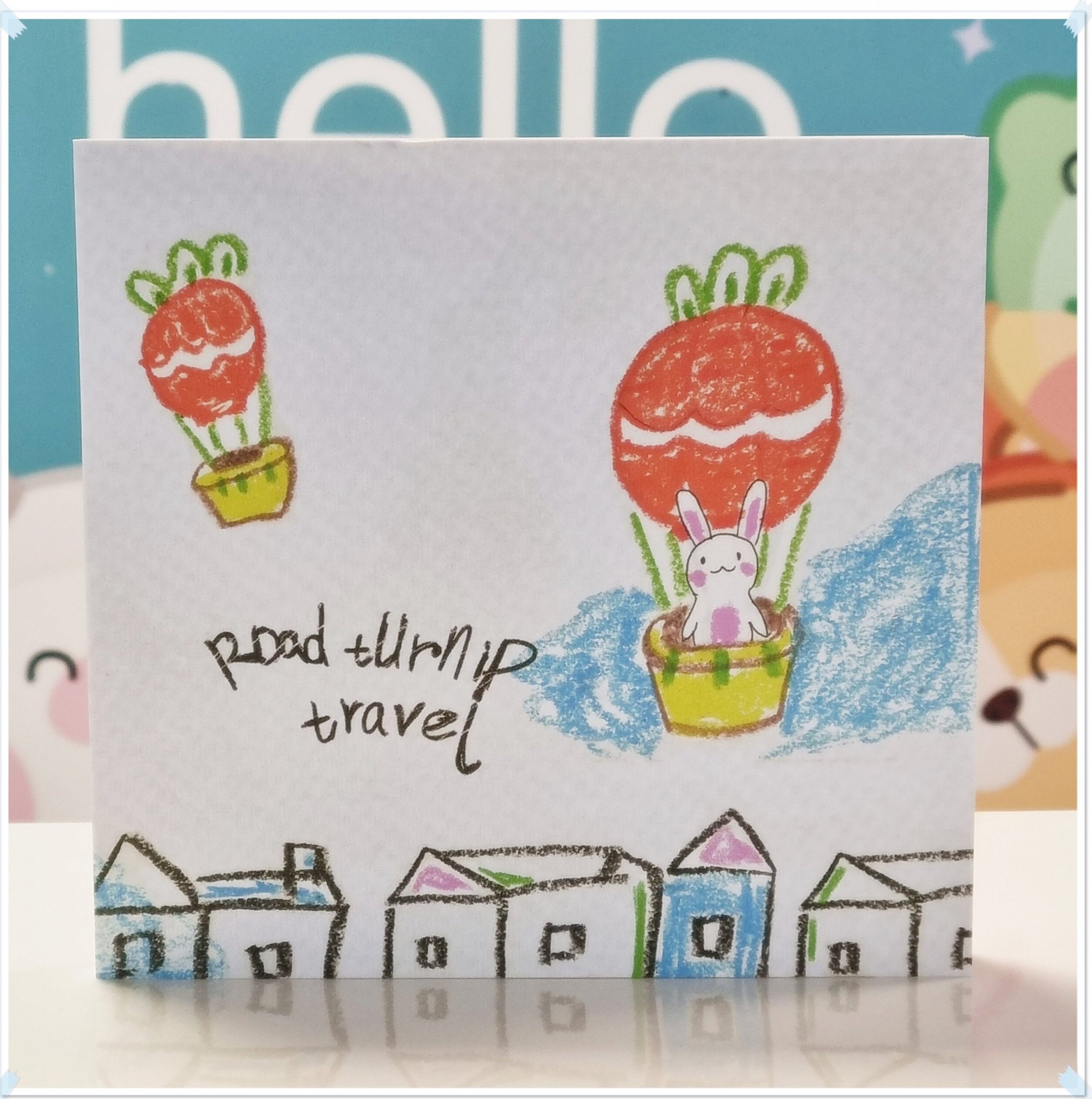 myHomelife Szkicownik z motywem dziecięcym króliczek 92k. balon