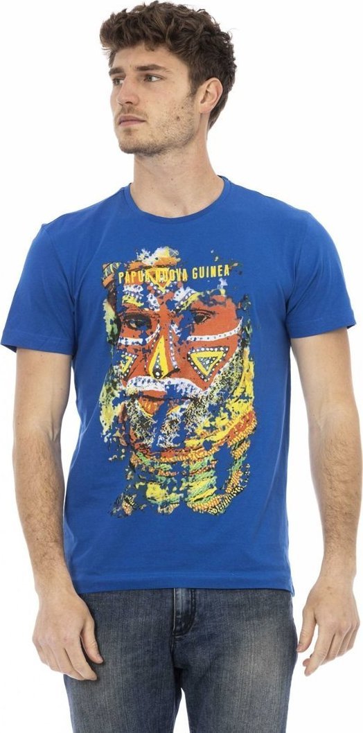 Trussardi Action T-shirty marki Trussardi Action model 2AT17_NUOVA GUINEA kolor Niebieski. Odzież Męskie. Sezon: 2XL