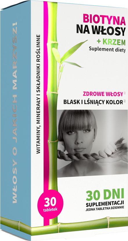 Noble Health Biotyna na włosy + krzem Travel 30 tabl.