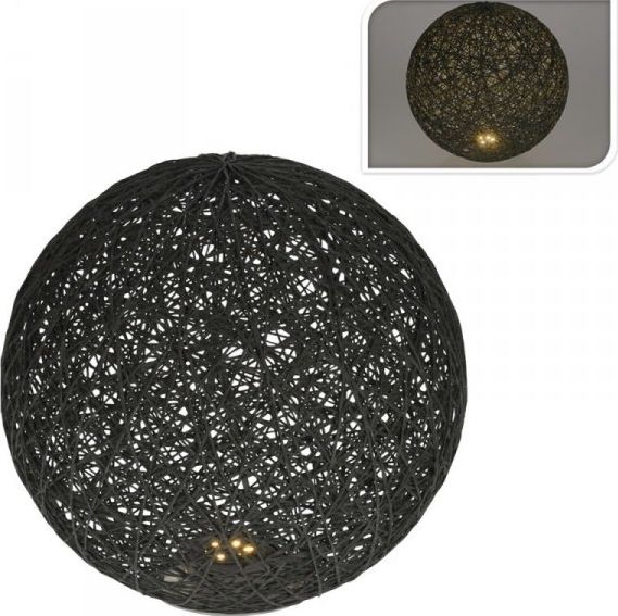 Lampa stołowa Dekoracja domu Lampka ozdobna Kula Led szara 20 cm