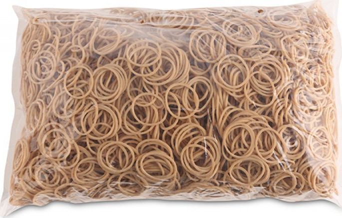 Office Products Gumki Recepturki Office Products, Średnica 25Mm, 1,5X1,5Mm, 60% Kauczuku, 1000G, Zgrzewka, Naturalne