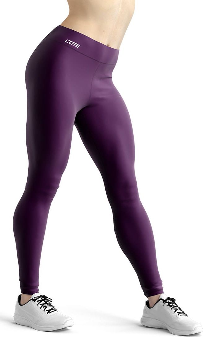 Cote Cote Legginsy damskie długie DARK PURPLE M