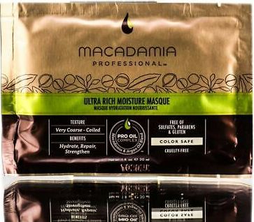 Macadamia Professional Ultra Rich Moisture Masque nawilżająca maska do włosów grubych 30 ml