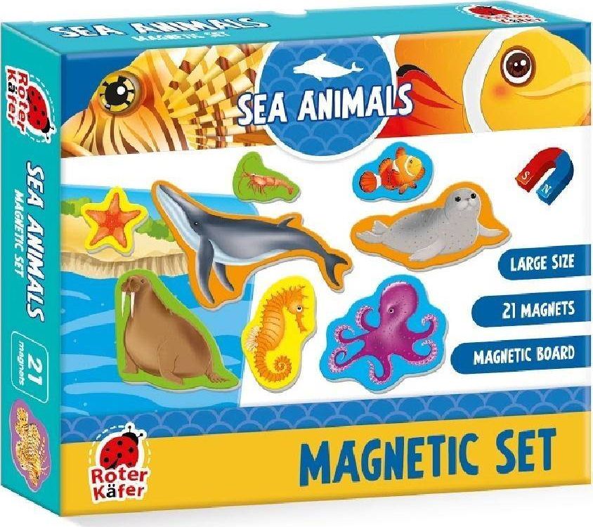 Roter Kafer Puzzle magnetyczne "Zwierzęta morskie" z tablicą RK2090-05