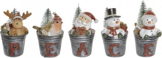 DKD Home Decor Figurka Dekoracyjna DKD Home Decor Żywica (5 pcs) (4.5 x 4 x 7.5 cm)