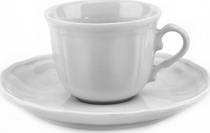 Karolina Filiżanka 100ml ze spodkiem Castel White