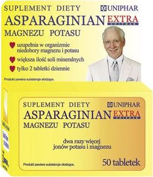 Unipharm Asparginian Magnezu Potasu 50 tabl.