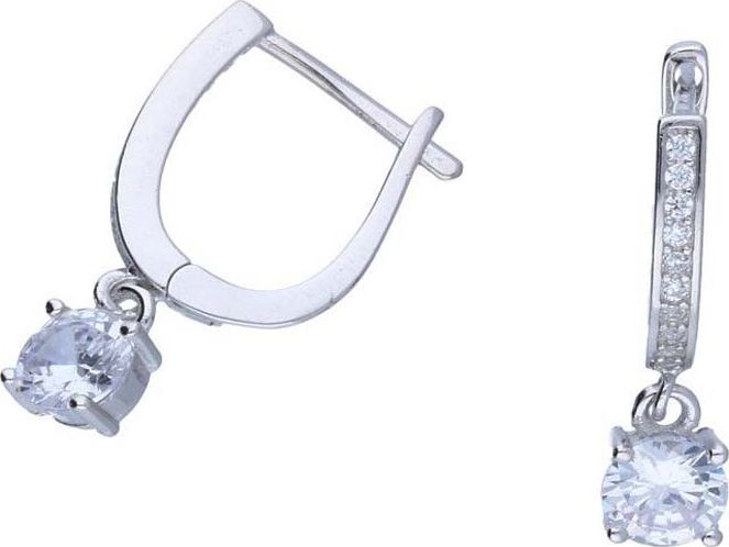 Lovrin Srebrne kolczyki 925 eleganckie z cyrkoniami 2,64g