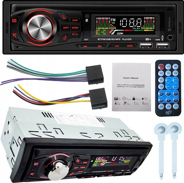 RADIO SAMOCHODOWE PODŚWIETLANE 2 HE-6609