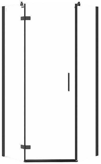 KABINA PRYSZNICOWA PIĘCIOKĄTNA CITY CZARNA 90X90X195 LEWA TRANS.