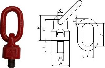 UN ÅRUBA Z UCHEM OBROTOWO UCHYLNYM WSI M30*35MM 5.3T