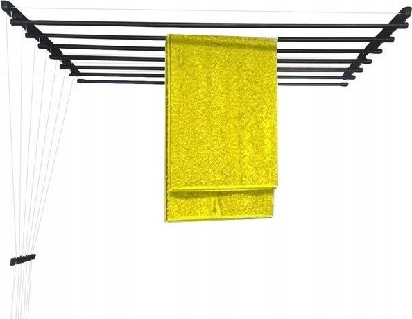 Suszarka na pranie Familia SUSZARKA SUFITOWA ŁAZIENKA BALKON 100cm 7pr CZARNA