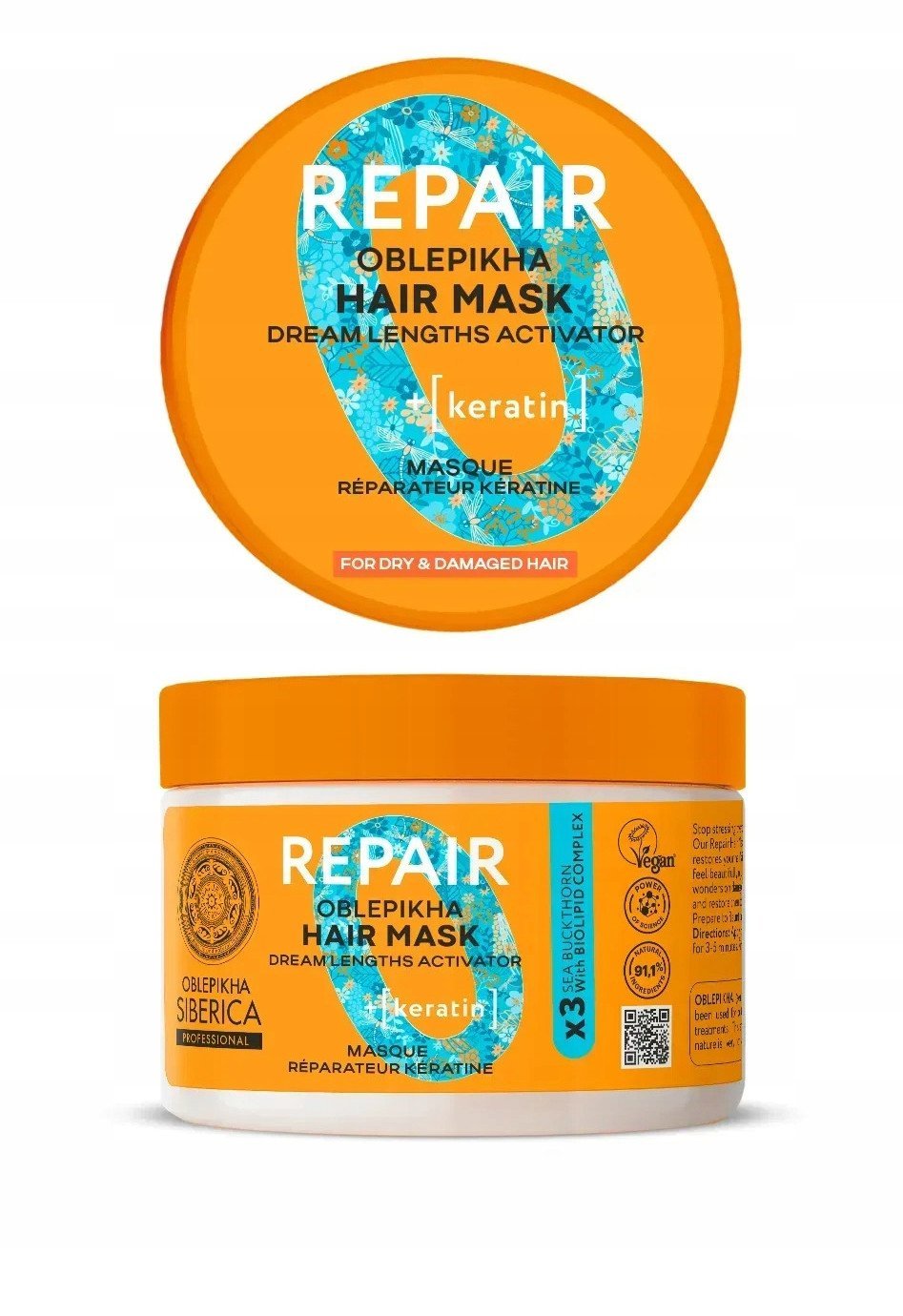 SIBERICA PROFESSIONAL_Oblepikha Repair Hair Mask maska do włosów suchych i zniszczonych 300ml