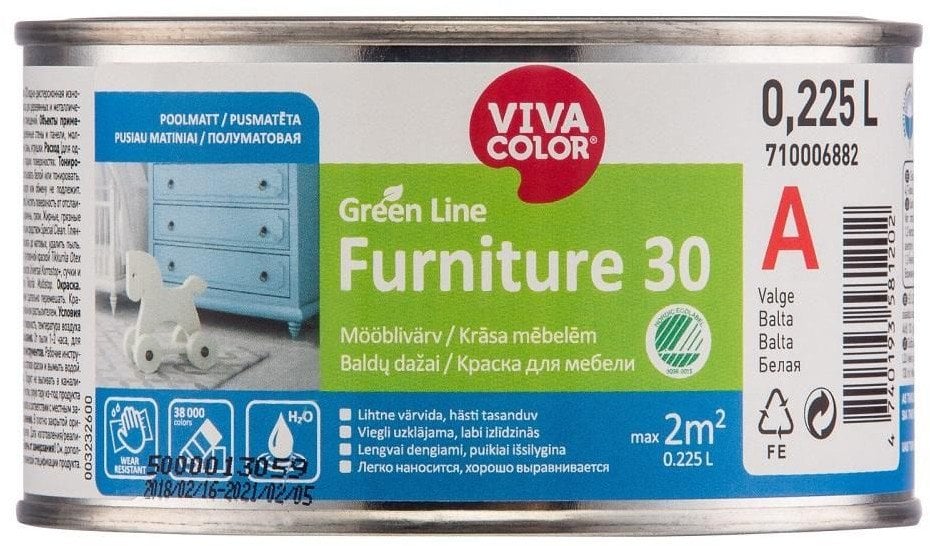 VivaColor PAINT GREEN LINE FURNITURE 30 A 0,225L
