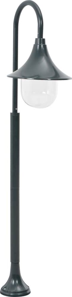 vidaXL Lampa ogrodowa na słupku, 120 cm, E27, aluminium, ciemnozielona