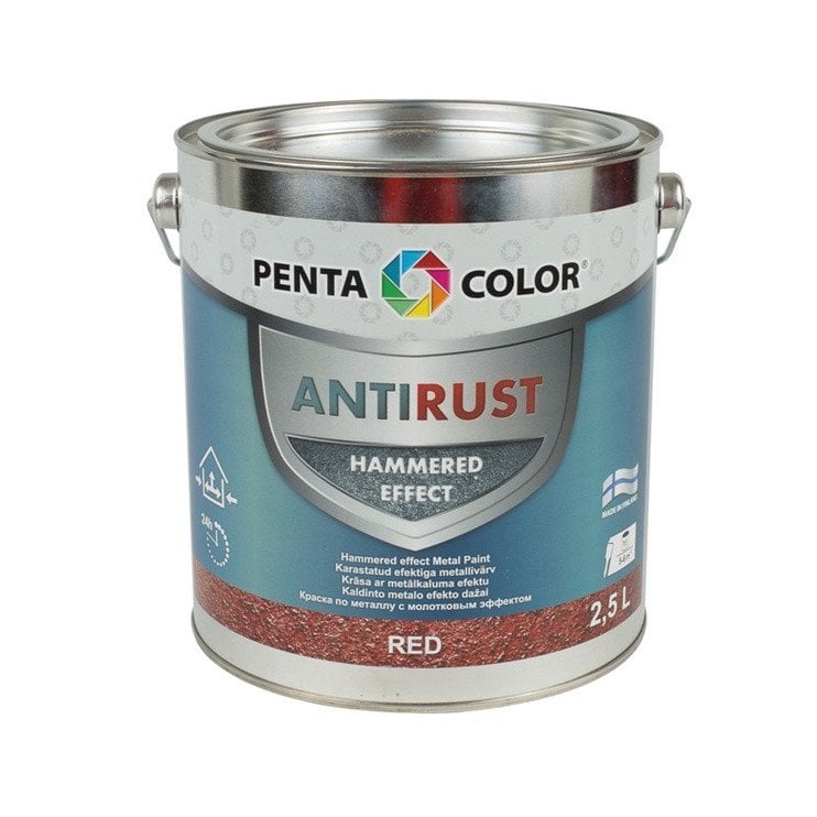 Pentacolor PAINT PENTAC ANTIRUST HAMMERED RED 2,5L