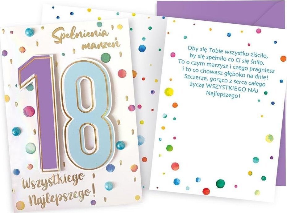 KUKARTKA Karnet B6 Urodziny 18