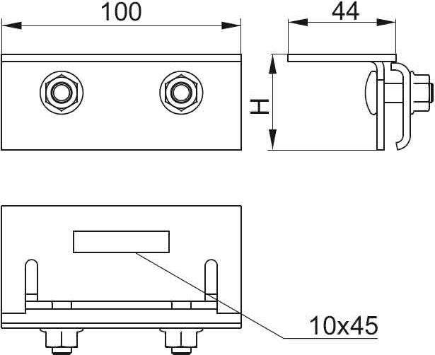 Baks Uchwyt blachy z rąbkiem stojącym UBZRE 890125 BAKS