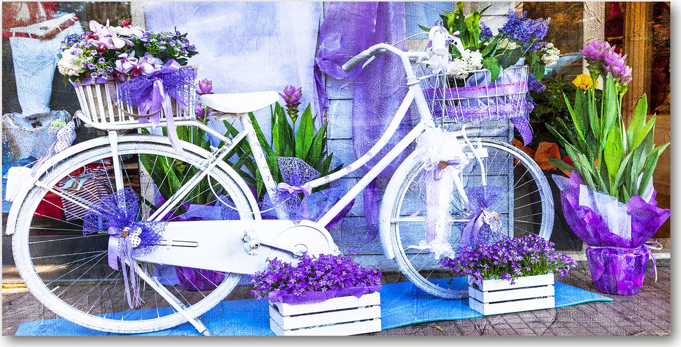 Tulup Tulup Obraz Na Szkle Hartowanym 100x50 Obraz Szklany Biały rower