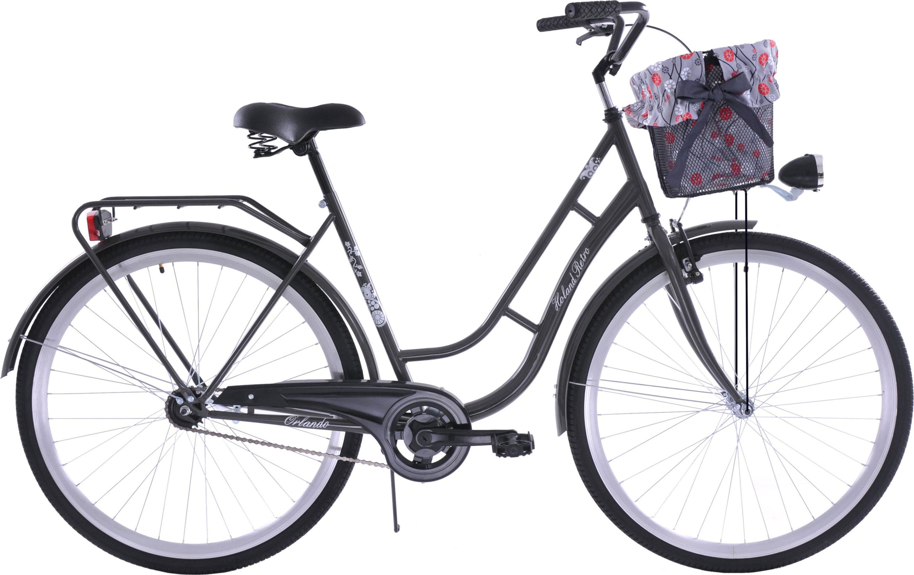Orlando Rower miejski 28 Holand Retro grafitowy