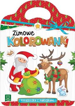 Zimowe kolorowanki. Książeczka z naklejkami