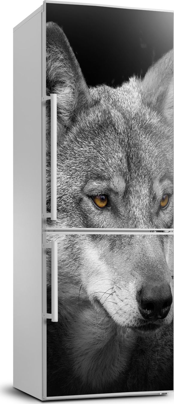 Tulup Naklejka samoprzylepna na lodówkę 70x190 cm Portret wilka