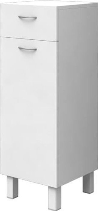 Aucune ESSENTIEL - Szafka 1 drzwi 1 szuflada - Bialy - L 30 cm
