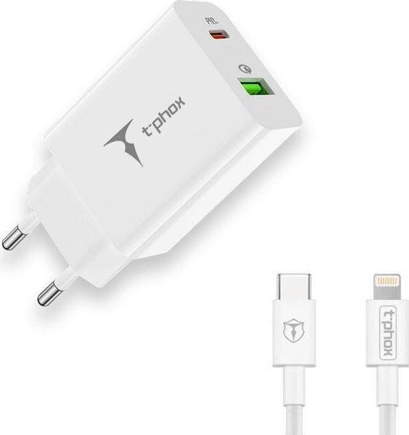 Ładowarka T-Phox Speedy 1x USB-A 1x USB-C 3 A