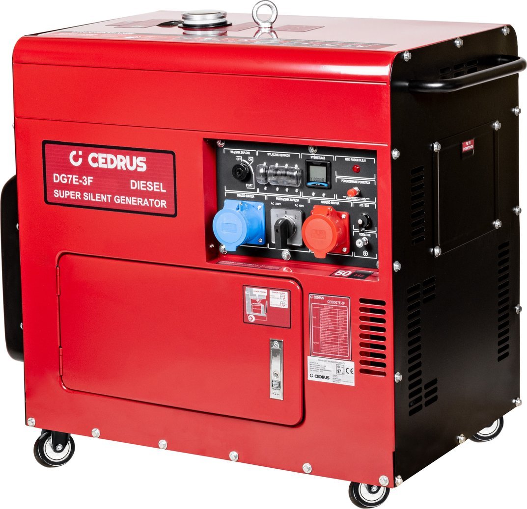 Cedrus CEDRUS DG7E-3F AGREGAT GENERATOR PRĄDOTWÓRCZY 7.1kW / 12 KM 230/400V AVR WERSJA WYCISZONA SILENT CEDRUS 7.1 kW KD195FC DIESEL