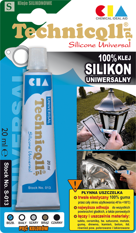 Technicqll Silikon uniwersalny bezbarwny 20ml S-013