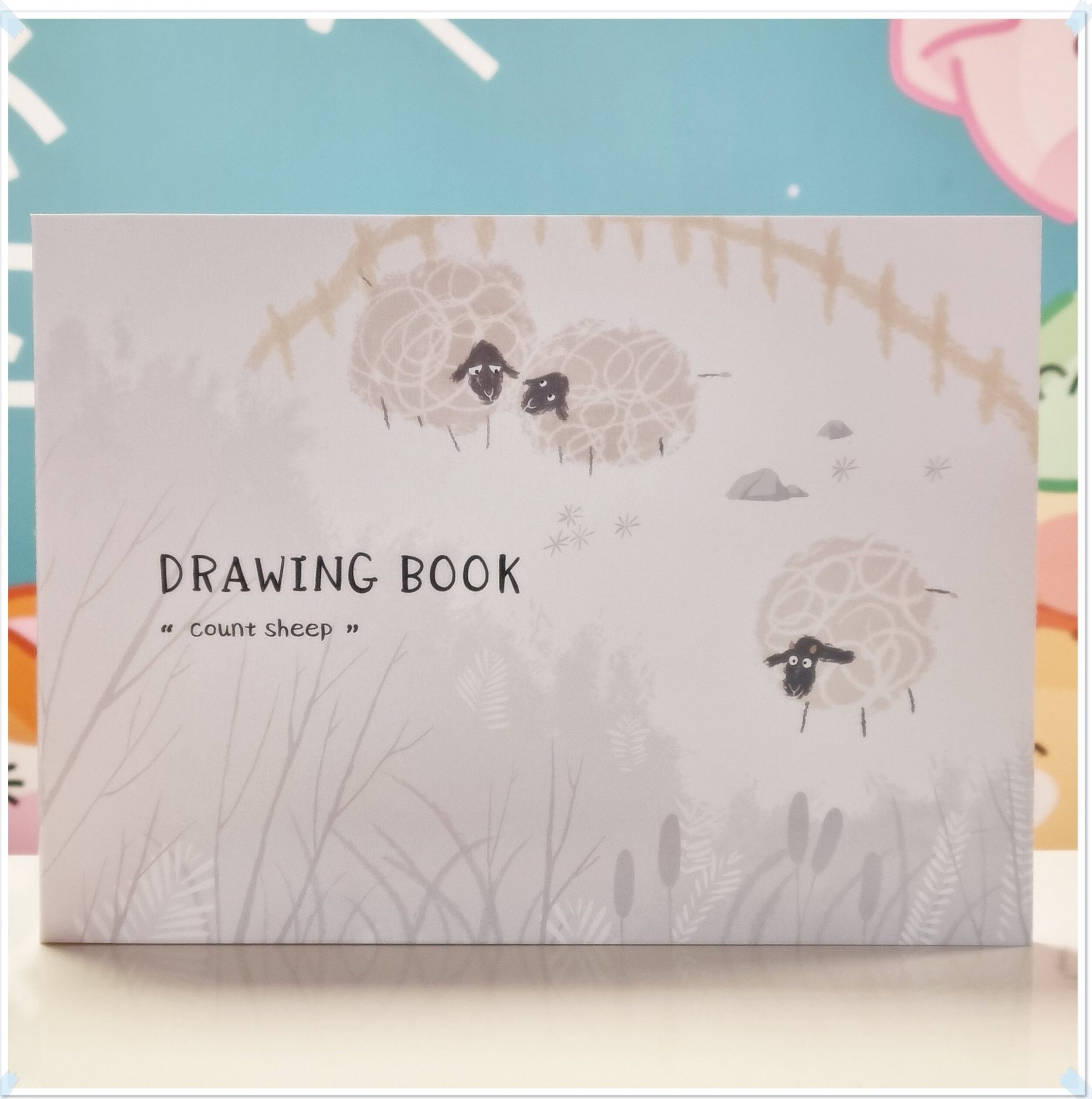 myHomelife Szkicownik blok rysunkowy owieczki na pastwisku
