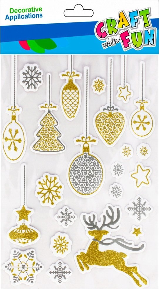 Craft with Fun OZDOBA BN NAKLEJKI RENIFER CF BROKAT PBH 12/144