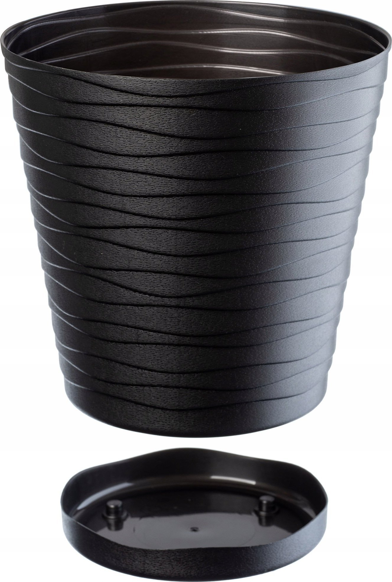 Kadax Doniczka Osłonka Na Kwiaty Podstawka Czarna 11cm