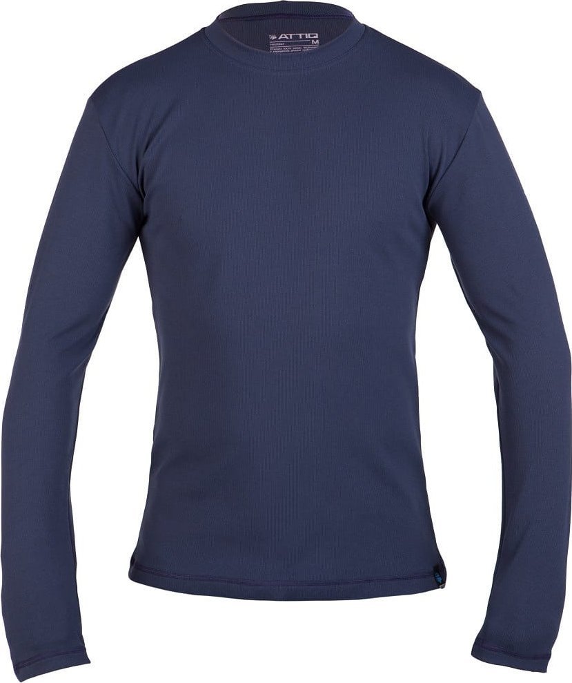 Attiq Koszulka Attiq Meryl Classic Długi Rękaw Granatowa Męska (M)