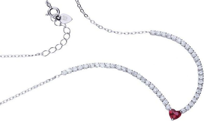 Lovrin Srebrny naszyjnik 925 elegancki z cyrkoniami 5,00g