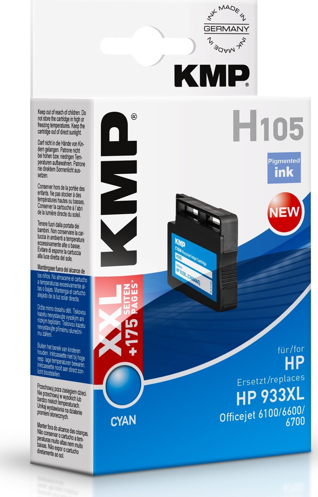 Tusz KMP KMP H105 ink cartridge cyan comp. with HP CN 054 AE 933 XL - 1726,4003