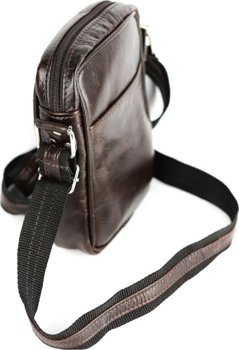 Kemer T-09 Listonoszka męska mała -gnieciony brąz KEMER