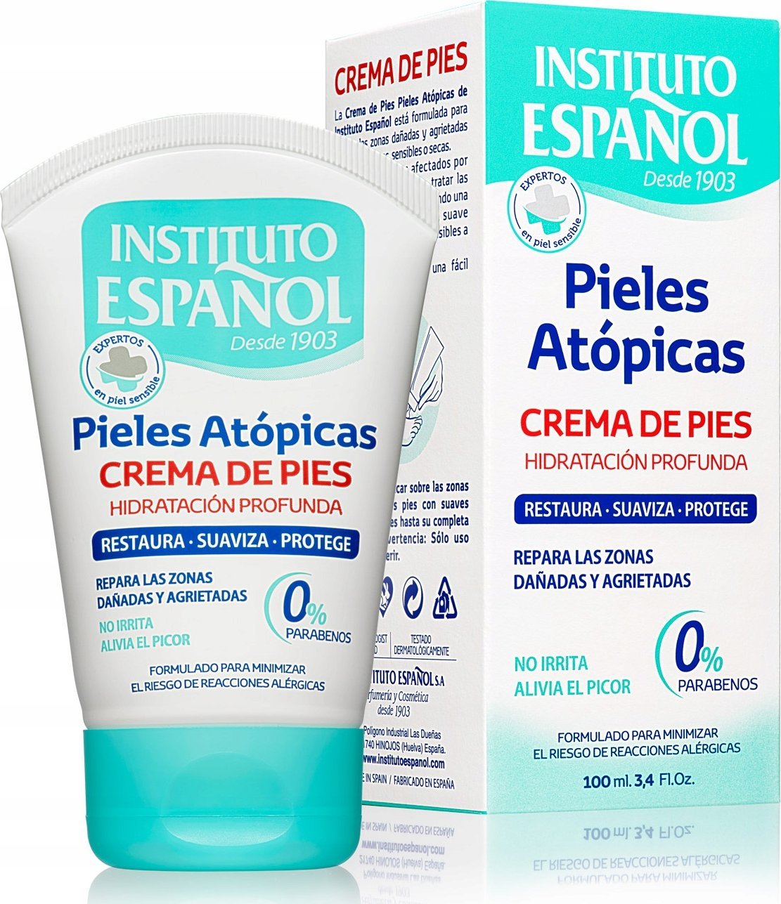 INSTITUTO ESPANOL Krem nawilżająco-regenerujący Atopic do stóp do skóry atopowej 150ml