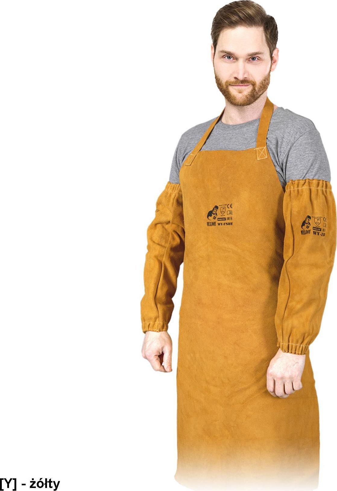 Weldoy WY-ZB - zarękawnik spawalniczy skórzany - UNI 18".