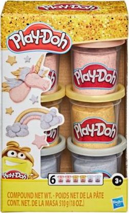 Hasbro Tuby z metalicznym efektem 6-pak 3+ Play Doh