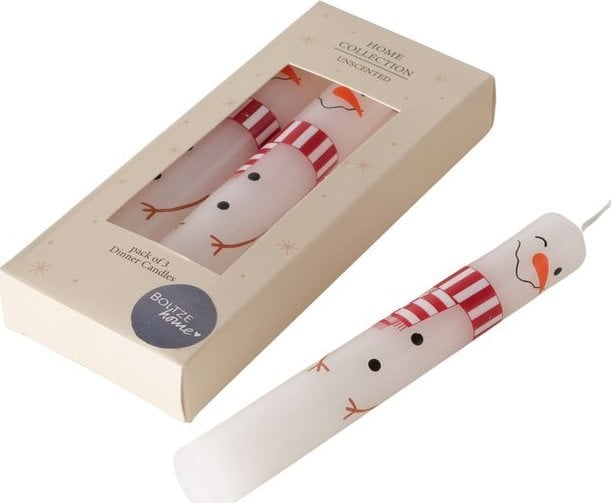 Boltze Świece stołowe z motywem świątecznym, 3 szt., 16 cm