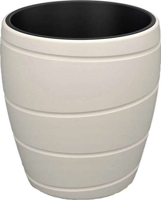 Lamela Doniczka z wkładem Passa niska Krem H:43 cm 40x40