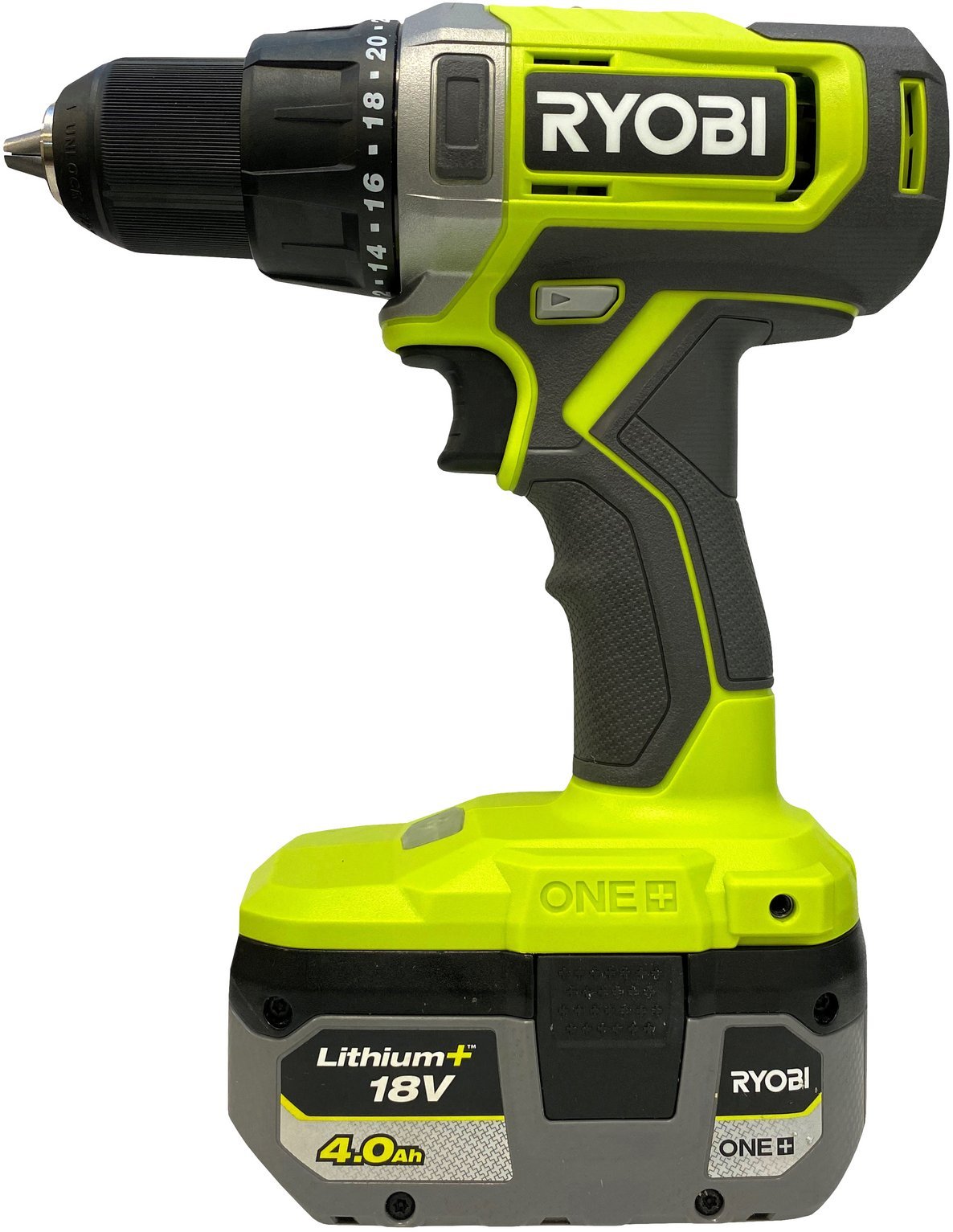 Cordless drill driver RYOBI ONE+ RDD18-2C42S, 18 V, 2.0+4.0 Ah Li-ion, 52 Nm
