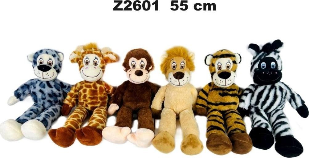 Zwierzęta dżungli 55cm MIX