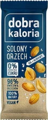 Dobra Kaloria Baton owocowy z solonymi orzechami 35g Dobra Kaloria