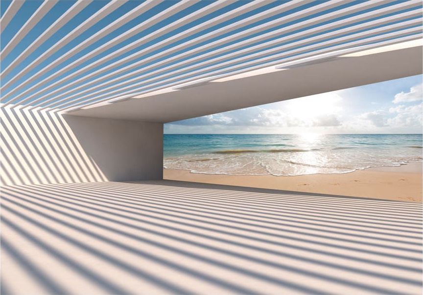 DecoNest Fototapeta - Miejska plaża - 350X245