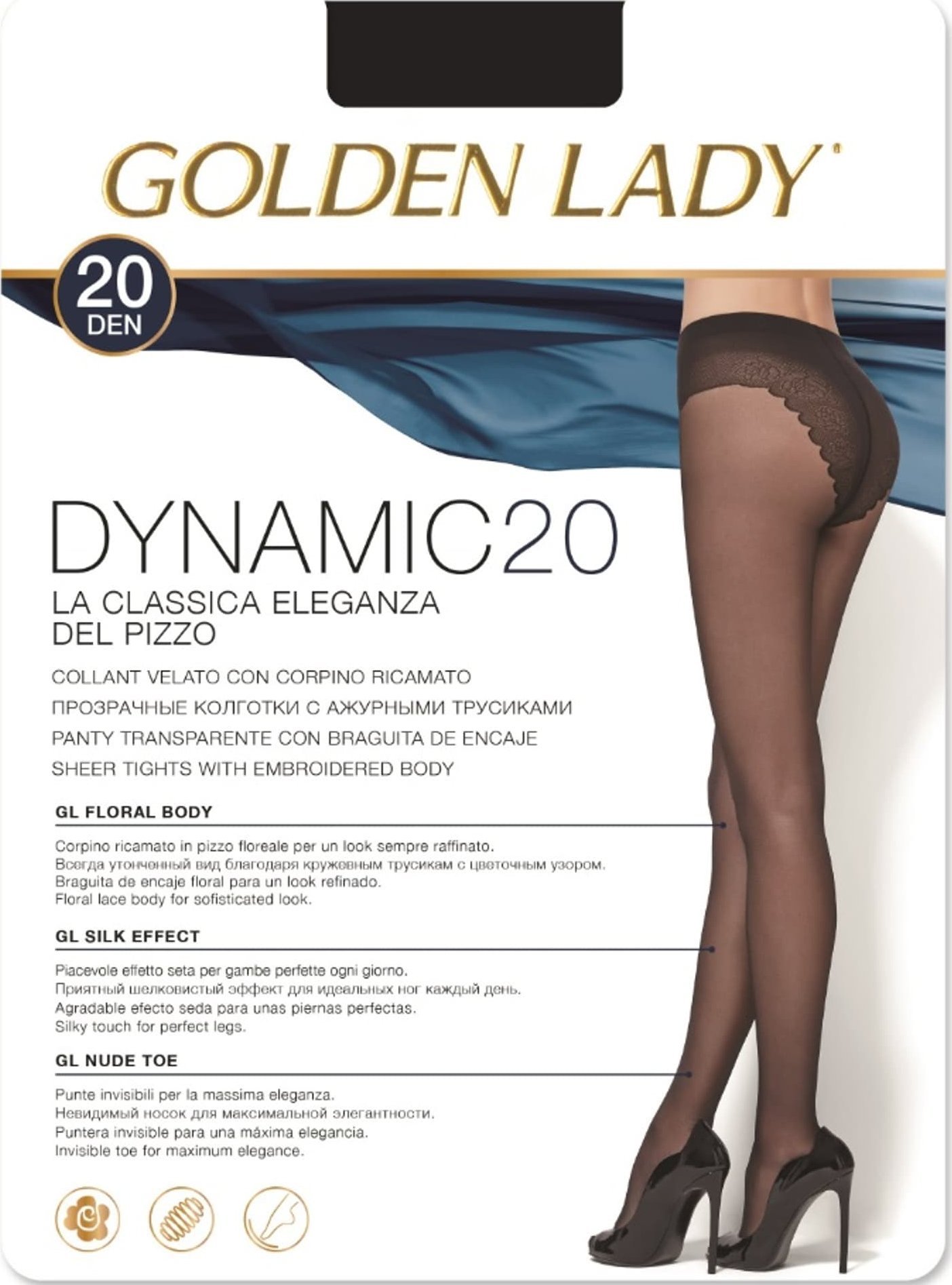 Golden Lady RAJSTOPY GOLDEN LADY DYNAMIC 20 (kolor Nero, rozmiar 3)